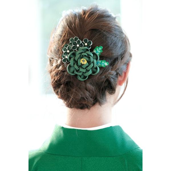 髪飾り つまみ細工 緑 グリーン 牡丹 花 コーム モダン 成人式 振袖向け 卒業式 ヘアアクセサリー Buyee Buyee Jasa Perwakilan Pembelian Barang Online Di Jepang