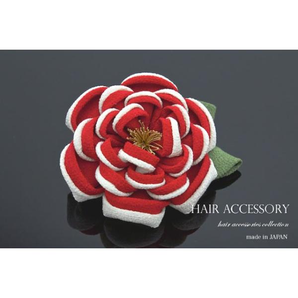 髪飾り つまみ細工 赤 レッド 椿 牡丹 花 縮緬 ちりめん コーム モダン 成人式 振袖向け 卒業式 ヘアアクセサリー Kaz5410w 3357 きもの館 創美苑 通販 Yahoo ショッピング