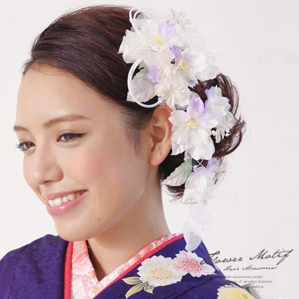 髪飾り花フラワー成人式振袖髪飾り卒業式袴髪飾り白パールビーズ2点セット和装着物用 Buyee 日本代购平台 产品购物网站大全 Buyee一站式代购
