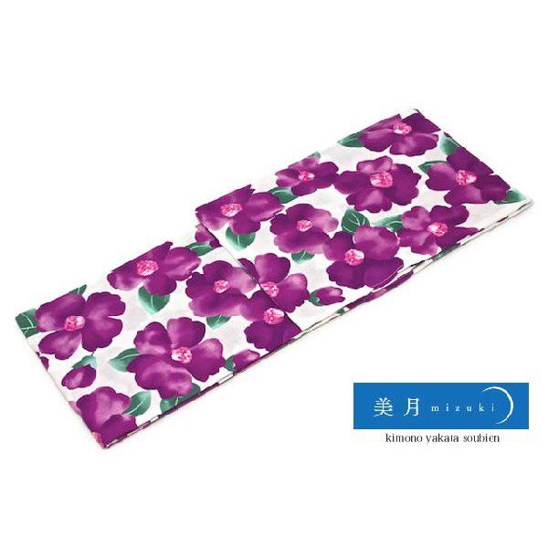 【新品未使用品】浴衣　レディース　浴衣単品　むらさき　花柄 SOUBIEN（創美苑） 浴衣 レディース 単品 mizuki みずき 美月 白 椿 紫