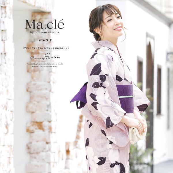 さぁ様❤️新品■変わり織染め分け×四季花大人浴衣，半幅帯，特別帯留め付４点セット 高級変わり織 浴衣3点セット ( ゆかた・帯・下駄 )黒地に