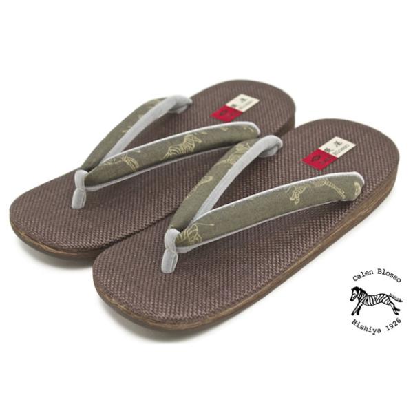 老舗の草履屋の菱屋カレンブロッソのZETTA■色焦茶色■素材（天）ナイロン（鼻緒）綾織（綿）（台）EVA■サイズ表// 長さ / 横幅 / 踵高さ Mサイズ// 約26cm / 約10cm / 約3cm Lサイズ// 約27cm / 約10...