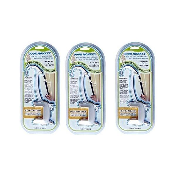 3個セットドアモンキー 1f 2f 子ども部屋 ドアロック ピンチガード Anguloyasociados Com