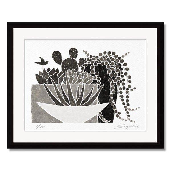 絵画 モノクロ 壁掛け インテリア 版画 アート おしゃれ ギフト 絵画 サンセベリアと多肉植物とグリーンネックレス 藤谷壮仁郎 Soujirou Art Mp 006 4 Soujirou Art 通販 Yahoo ショッピング