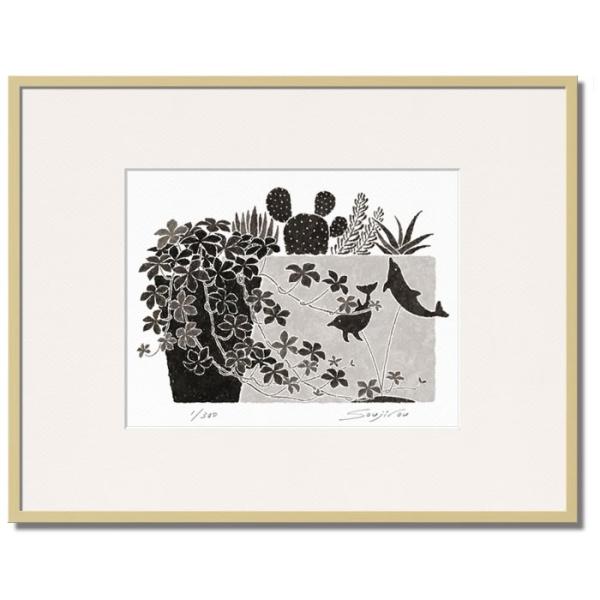 新春・初蔵出し逸品・アート　絵画・ギフト・壁掛・ Amazon.co.jp: 安川眞慈 七福来朗 開運隅丸額 複製画 動物画
