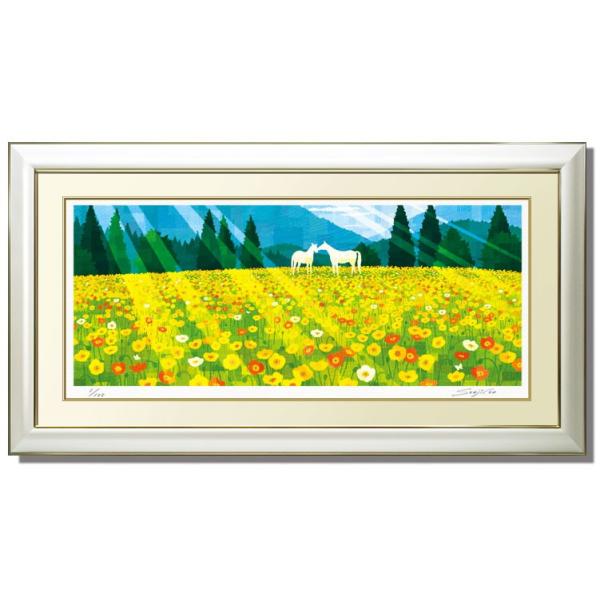 絵画・額縁・版画・青江 鞠・新品未使用・愛のかたちIN YELLOW・インテリア 絵画・額縁・版画・青江 鞠・新品未使用・愛のかたちIN YELLOW