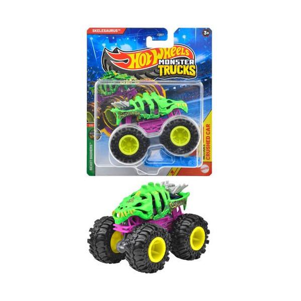 ホットウィール モンスタートラック 1：64 スケルサウルス ミニカー