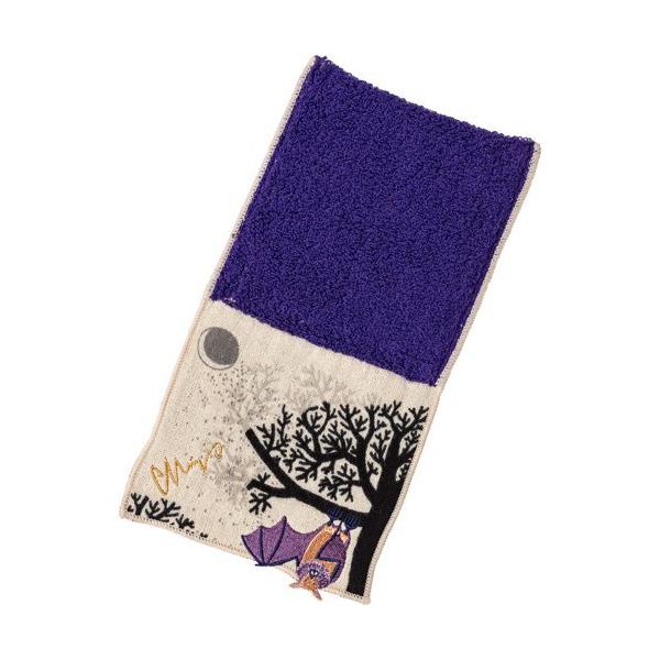 ポーチ タオル ハンカチ morita MiW コウモリ パープル 12cm