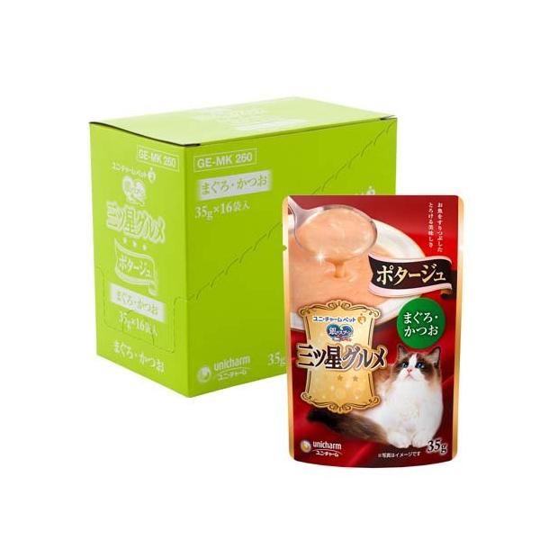 三ツ星グルメ パウチ ポタージュ まぐろ・かつお ( 35g*16袋入 )/ 銀の