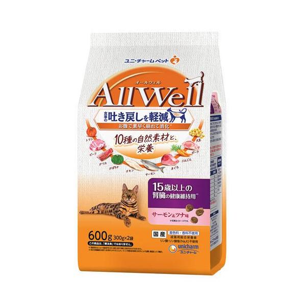AllWell 10種の自然素材 15歳以上の腎臓の健康維持用 サーモン＆ツナ味