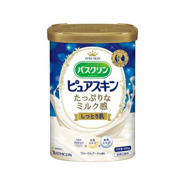 バスクリン ピュアスキン しっとり肌 ( 600g )/ 粉末入浴剤 入浴 温浴