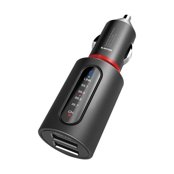 �G���R�� FM�g�����X�~�b�^�[ Bluetooth USB2�|�[�g�t 2.4A �u���b�N LAT-FMBT03BK ( 1�� )/ �G���R��(ELECOM)