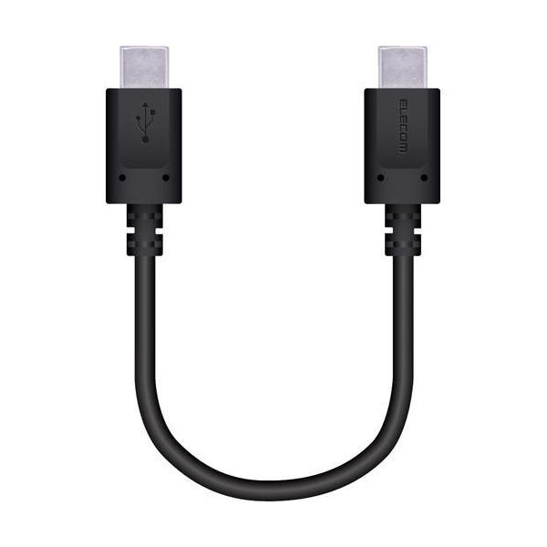 �G���R�� USB Type-C �P�[�u�� ���}���[�d 0.1m �X�}�z PC �u���b�N MPA-CC01PNBK ( 1�� )