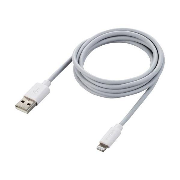 �G���R�� iPhone ���C�g�j���O�P�[�u�� 1.5m iPod �[�d �z���C�g MPA-UAL15WH ( 1�� )