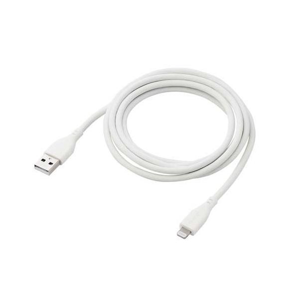 �G���R�� iPhone�[�d�P�[�u�� ���C�g�j���O USB-A 2m ���ϋv �z���C�g MPA-UALSS20WH ( 1�� )/ �G���R��(ELECOM)