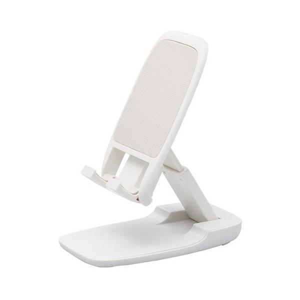 他サイト： エレコム スマホ タブレットスタンド 卓上 折り畳み 角度調節可 ホワイト ( 1個 )の商品画像