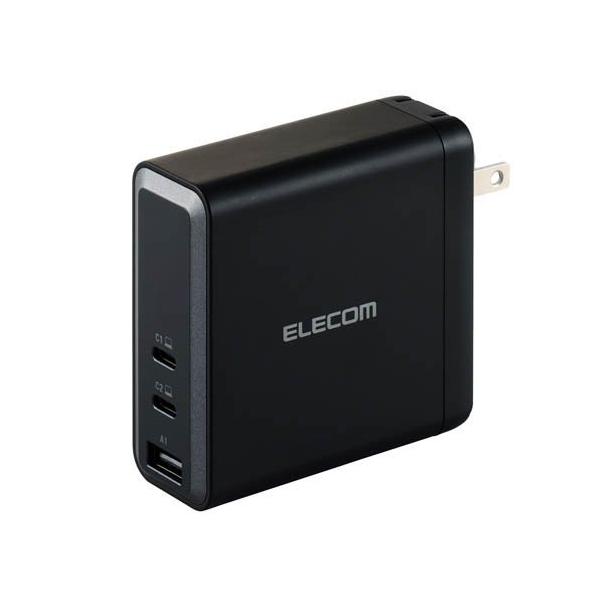 他サイト： エレコム USB Type-C 充電器 急速 iPhone17 対応USB-C ×2 USB-A ×1 ブラック ( 1個 )の商品画像