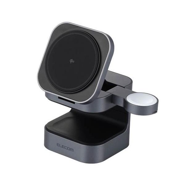 エレコム 3in1 マグネット式ワイヤレス充電器 Qi2対応 15W／7.5W／5W