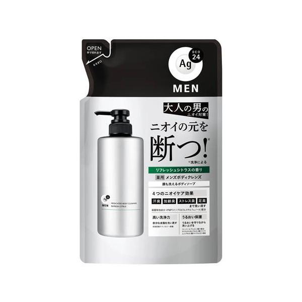 【9個セット】エージーデオ２４メン 薬用メンズボディクレンズ つめかえ用 420ml(4550516495211-9) エージーデオ24メン 薬用メンズボディクレンズ つめかえ用 ( 420mL
