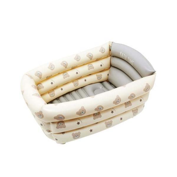 ふんわりベビーバス くま/バス用品/ブランド：永和(EIWA)/【発売元、製造元、輸入元又は販売元】永和/【ふんわりベビーバス くまの商品詳細】●赤ちゃんの沐浴用バスタブです。空気で膨らませるため、ふわふわです。●水抜き栓がついており大変便...