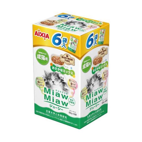 MiawMiawジューシー おさかなミックス ( 60g×6袋入 )/ ミャウミャウ