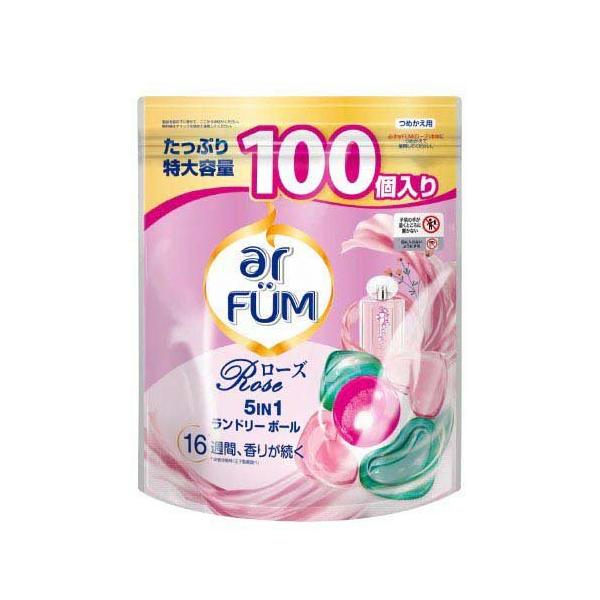 アフュ―ム ローズ ボール型洗濯洗剤 ローズ＆ピーチ 大容量 詰替 ( 100
