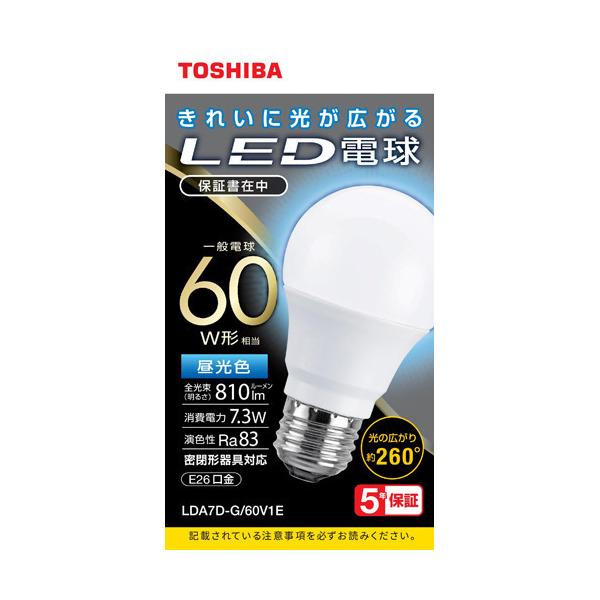  LEDd ʓd` A`E26 S260x 60W` F LDA7D-G^60V1E ( 1 )/ (TOSHIBA)