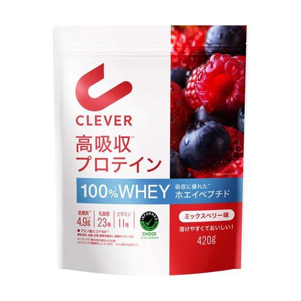クレバー 高吸収 プロテイン ミックスベリー味 ( 420g )/ : 爽快