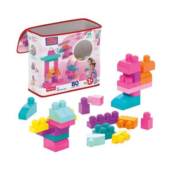 MEGA 1才からのメガブロック たっぷり80個ブロックパック ピンク DCH62 ( 1セット )/ メガブロック(MEGABLOKS)