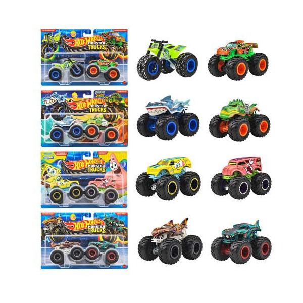 ホットウィール モンスタートラック 1：64 2パックAst ミニカー FYJ64