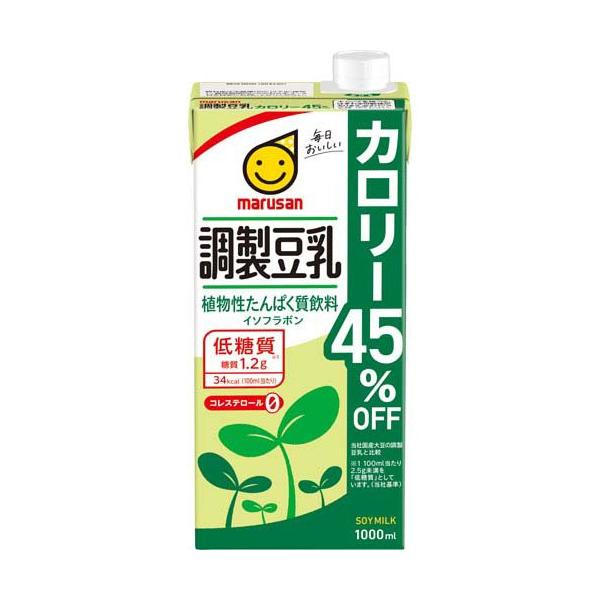 他サイト： マルサン 調製豆乳 カロリー45％オフ ( 1L×6本入 )/ マルサン ( 健康 イソフラボン コレステロール )の商品画像