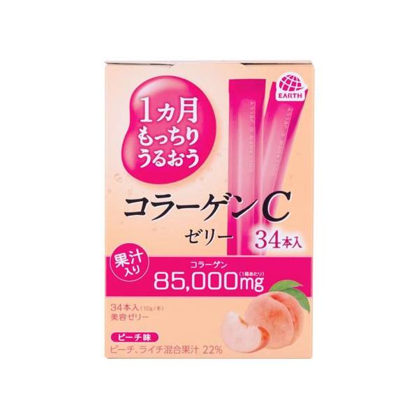 1ヵ月もっちりうるおう コラーゲンCゼリー ピーチ味 個包装 ( 10g×34本