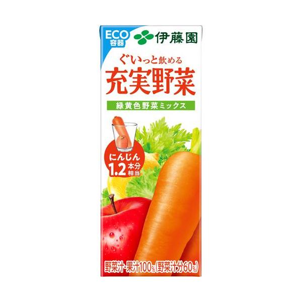 伊藤園 充実野菜 緑黄色野菜ミックス 紙パック ( 200ml*24本入