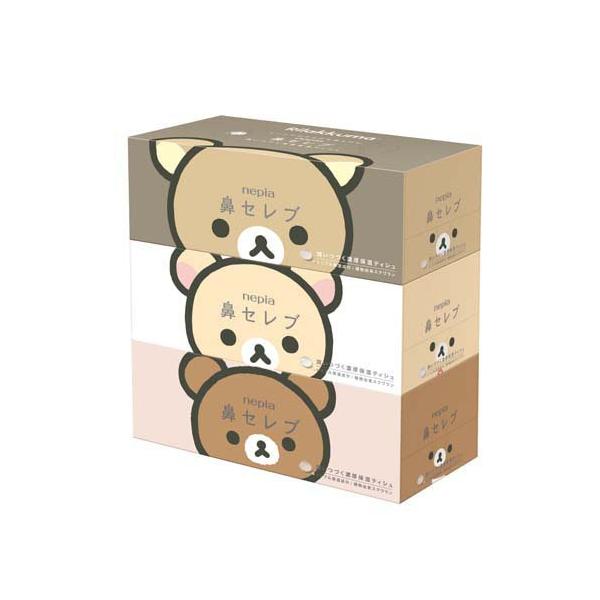企画品)ネピア 鼻セレブ ティッシュ リラックマコラボパッケージ ( 3個