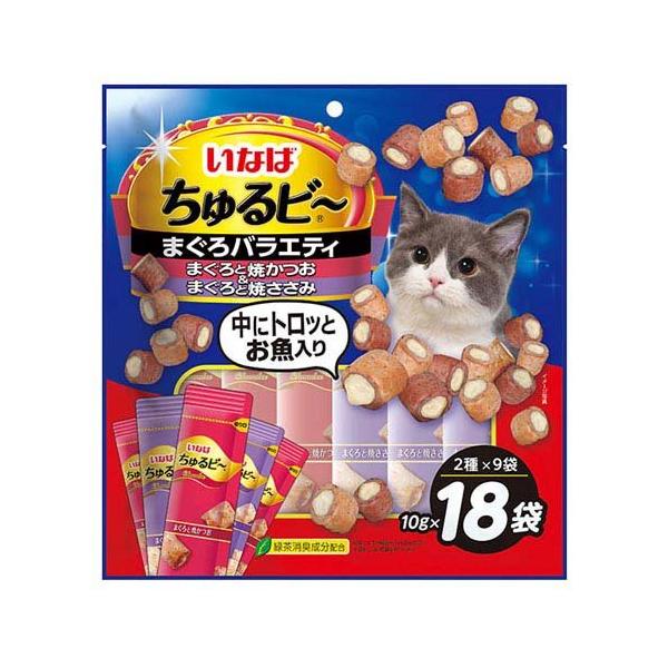 訳あり)ちゅるビ〜 まぐろバラエティ 猫用 ( 10g×18袋入 ) : 爽快