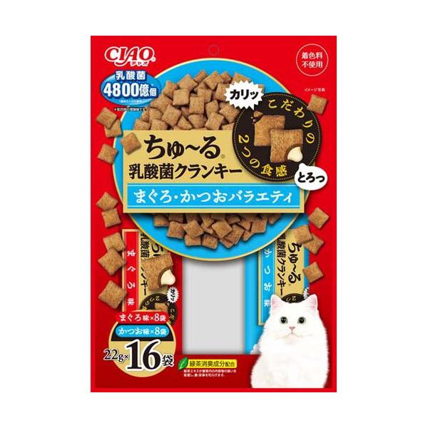 CIAOちゅ〜る 乳酸菌クランキー まぐろ・かつおバラエティ ( 22g×16袋