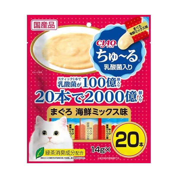 チャオ ちゅ〜る 乳酸菌入り まぐろ海鮮ミックス味 ( 14g*20本入