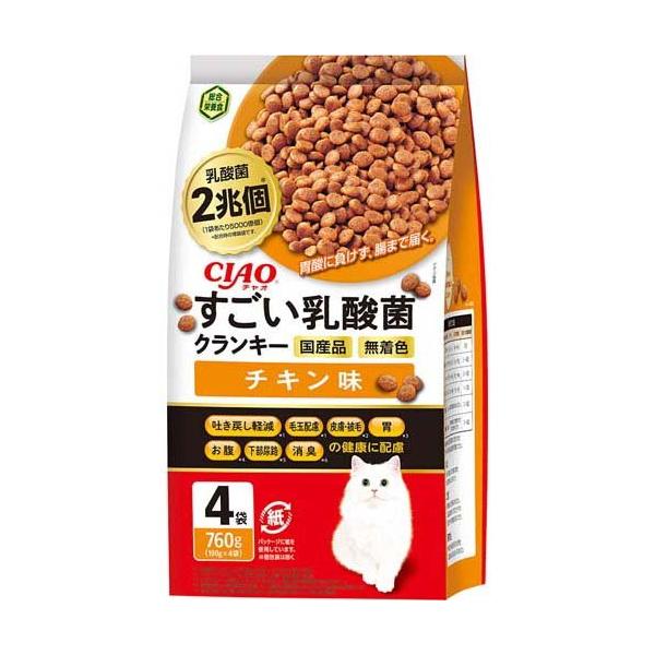 CIAO すごい乳酸菌クランキ― チキン味 ( 190g*4袋入 )/ チャオシリーズ