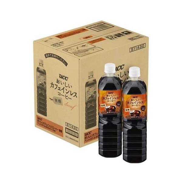 UCC おいしいカフェインレスコーヒー 無糖 ( 900ml*12本入 )/ アイス