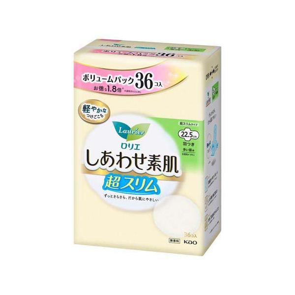 ロリエしあわせ素肌 超スリム 多い昼用22.5cm 羽つき ボリュームパック