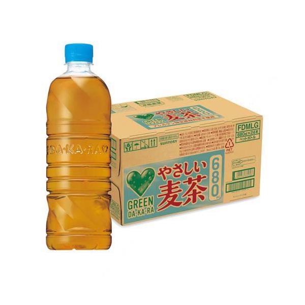グリーン ダカラ やさしい麦茶 ラベルレス ( 680ml*24本入 )/ GREEN DA