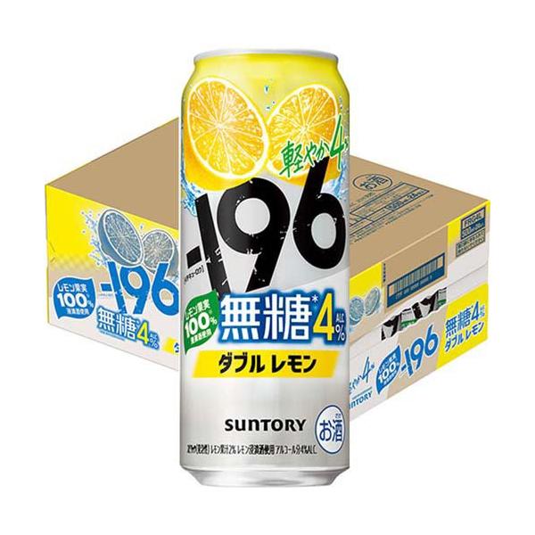196 イチキューロク 無糖 ダブルレモン 4％ ( 500ml×24本 ) : 爽快