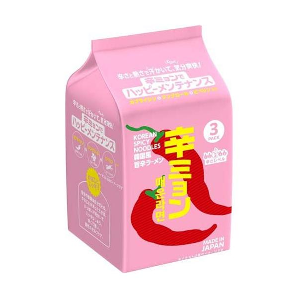 日清 辛ミョン 韓国風旨辛ラーメン パック ( 100g×3食入 )/ : 爽快