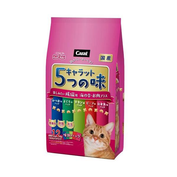 キャラット 5つの味 楽しみたい成猫用 海の幸・お肉プラス ( 1.2