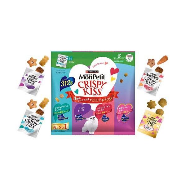 ② モンプチ　クリスピーキッス　バラエティパック　8袋セット Amazon | モンプチ クリスピーキッス 猫用おやつ バラエティー