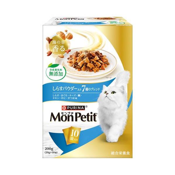 モンプチ ボックス ドライ しらすパウダー入り 7種のブレンド ( 20g×10