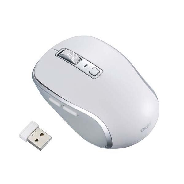 Digio2 無線 静音マウス 5ボタンBlueLED d98 MUS-RKF216W ( 1個