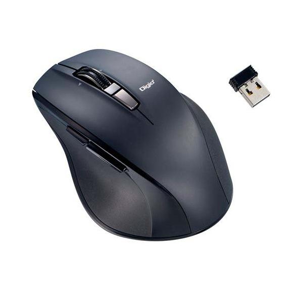 Digio2 無線 高速スクロール静音マウス 5ボタン／BlueLED MUS