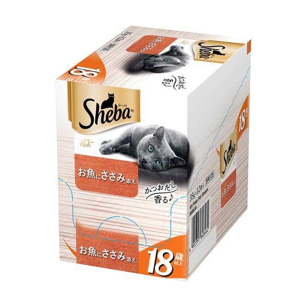他サイト： シーバ リッチ 18歳以上 お魚にささみ添え キャットフード ウェットフード シニア ( 35g×12袋入 )/ シーバ(Sheba)の商品画像