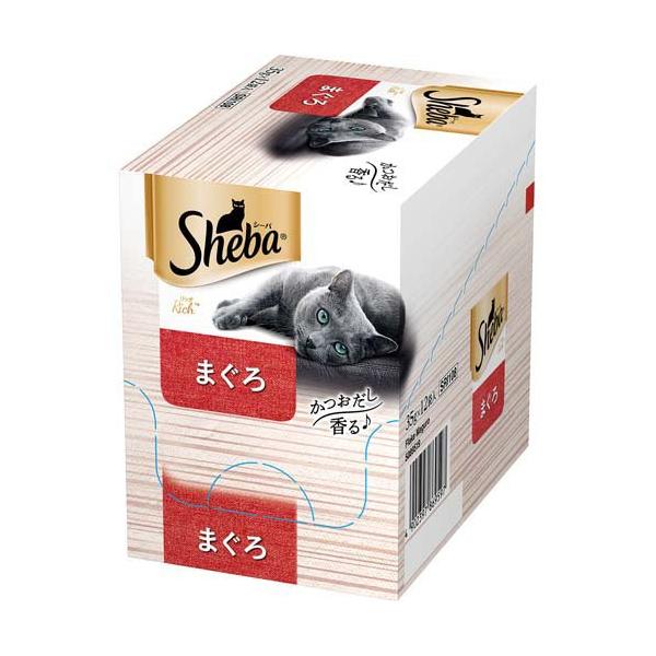 #126 天然北米産マホガニ-製猫 シーバ リッチ まぐろ 成猫 キャット ウェットフード ( 35g×12袋